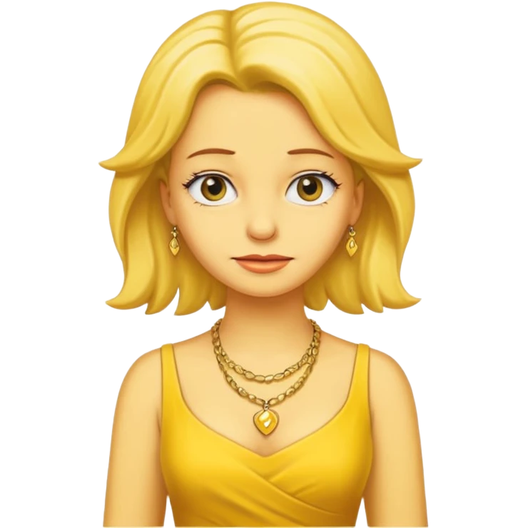 lisa Simpson yellow dress with neckless emoji
