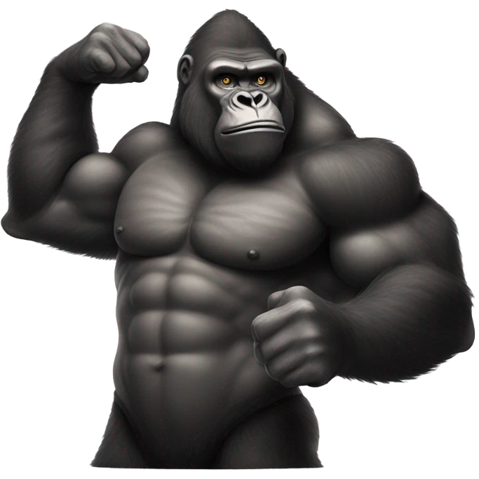 Gorilla flexing emoji