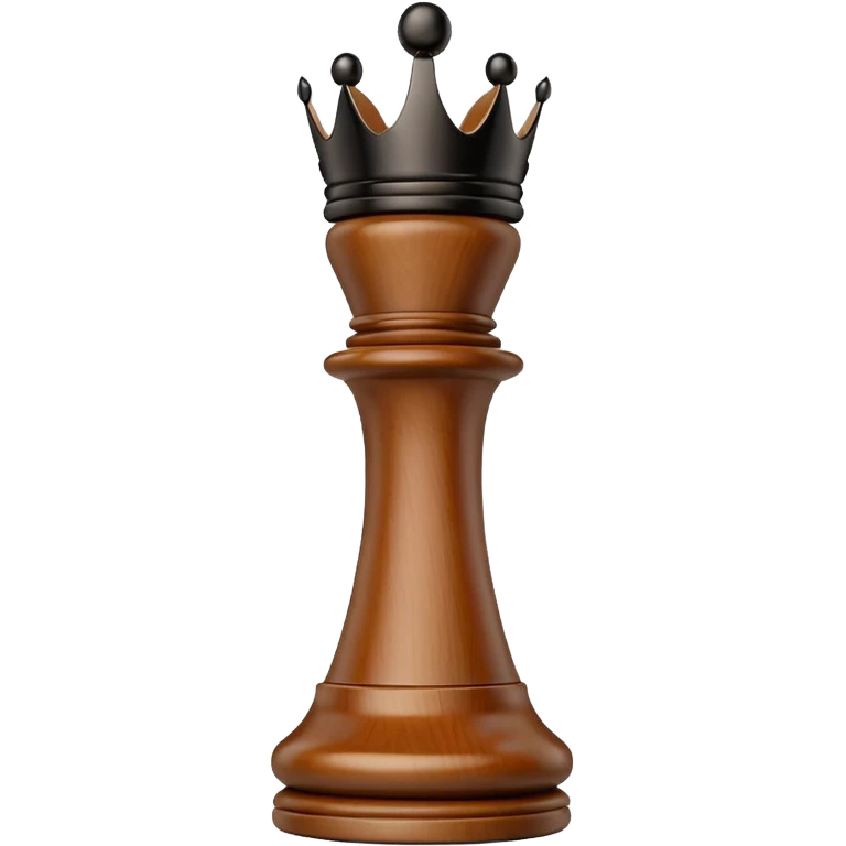 white king wooden chess pieces, emoji
