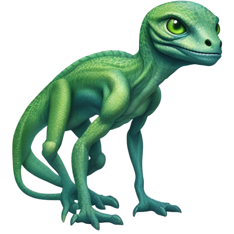 a reptilian alien woman full body emoji