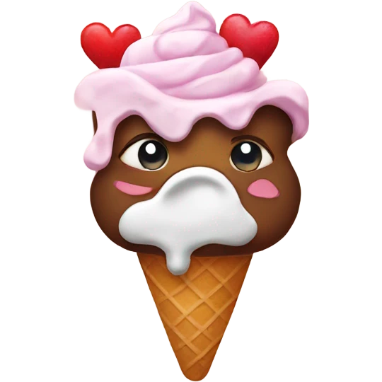 Heart with ice cream  emoji