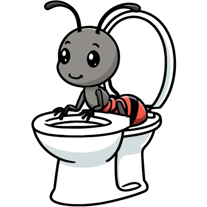 ant on the toilet emoji