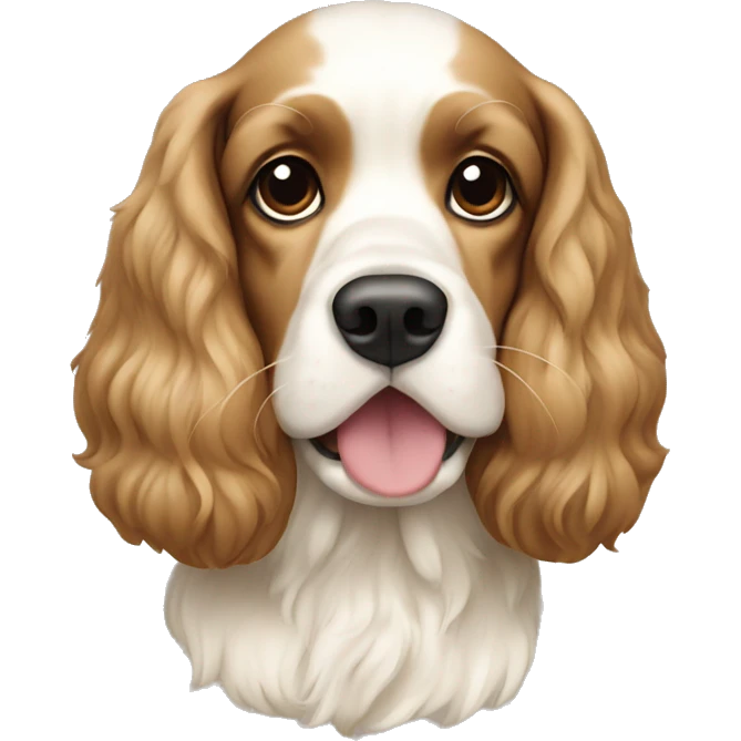 cocker spaniel beige and white emoji