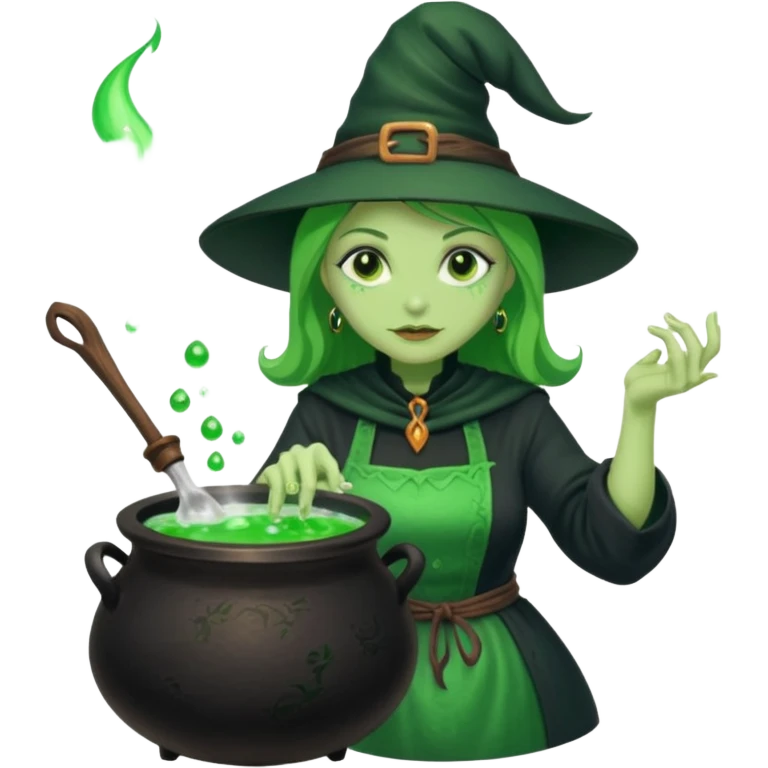 green witch cooking potion emoji