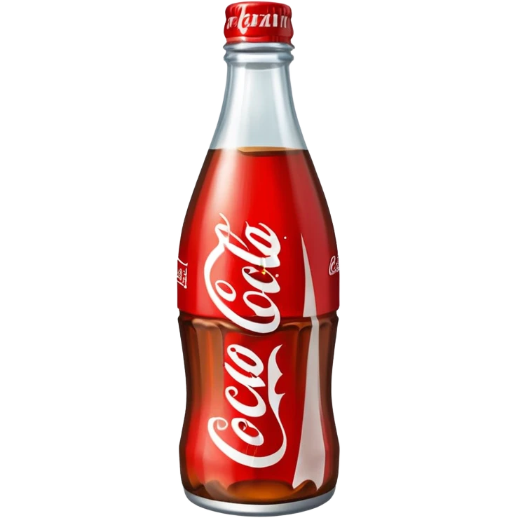make me a coca bottle with white candy emoji