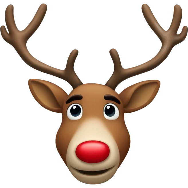 Rudolph the red nose raindeer emoji