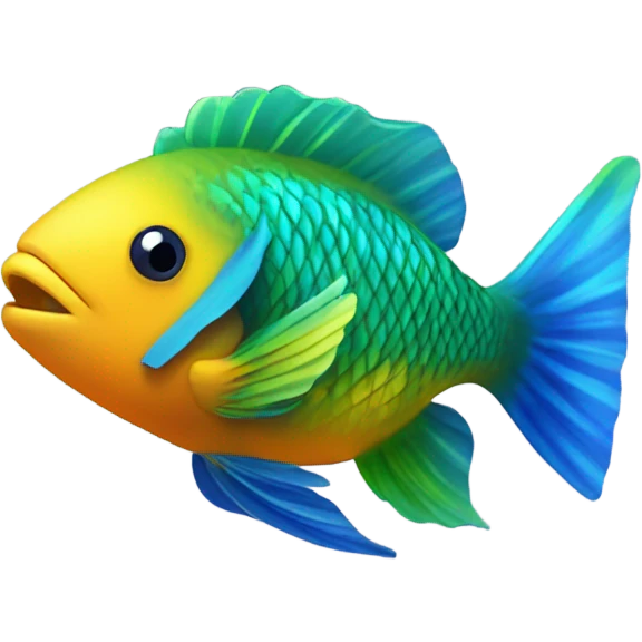 Colourful Parrot fish  emoji