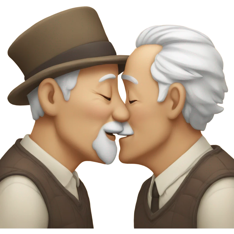 Old men kissind emoji