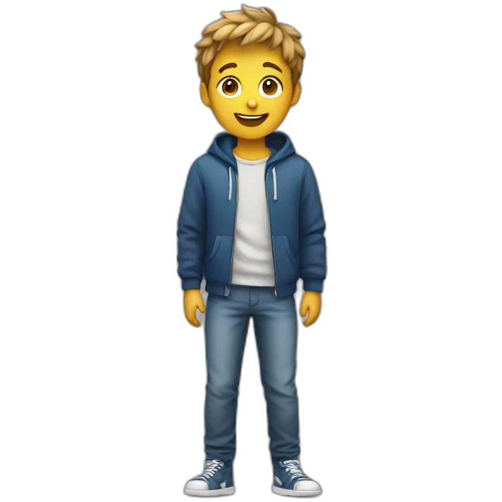 Happy full body boy emoji