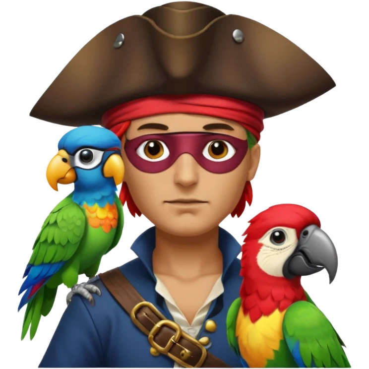 pirate and parrot emoji