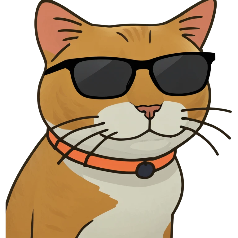 Cat with sunglasses emoji