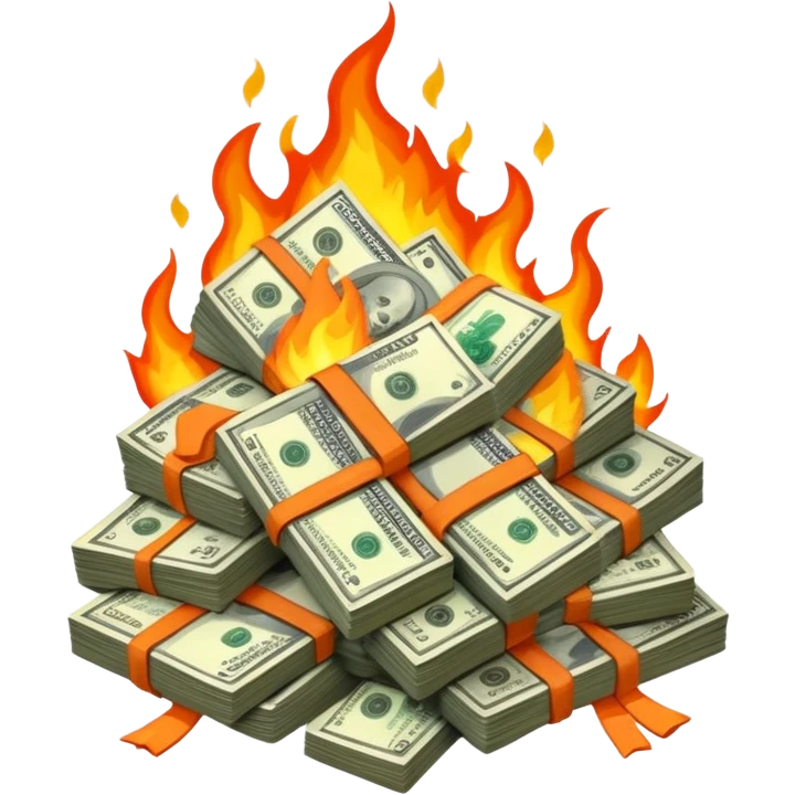 burning cash emoji