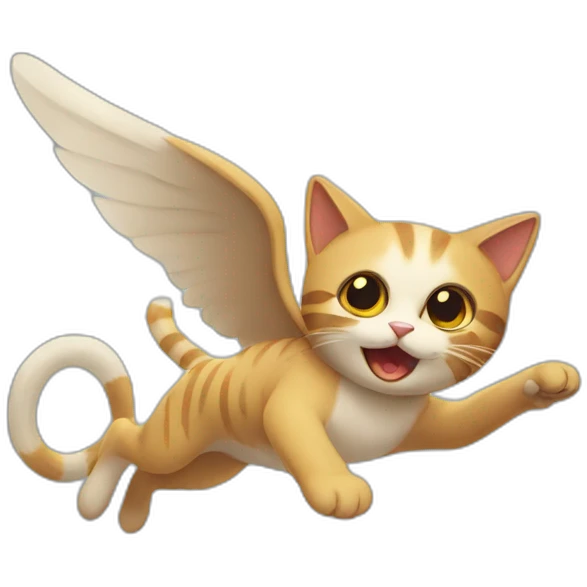 flying cat emoji