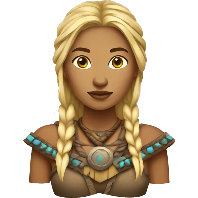 native warrior woman blond emoji