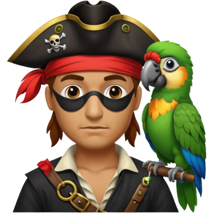 pirate and parrot emoji