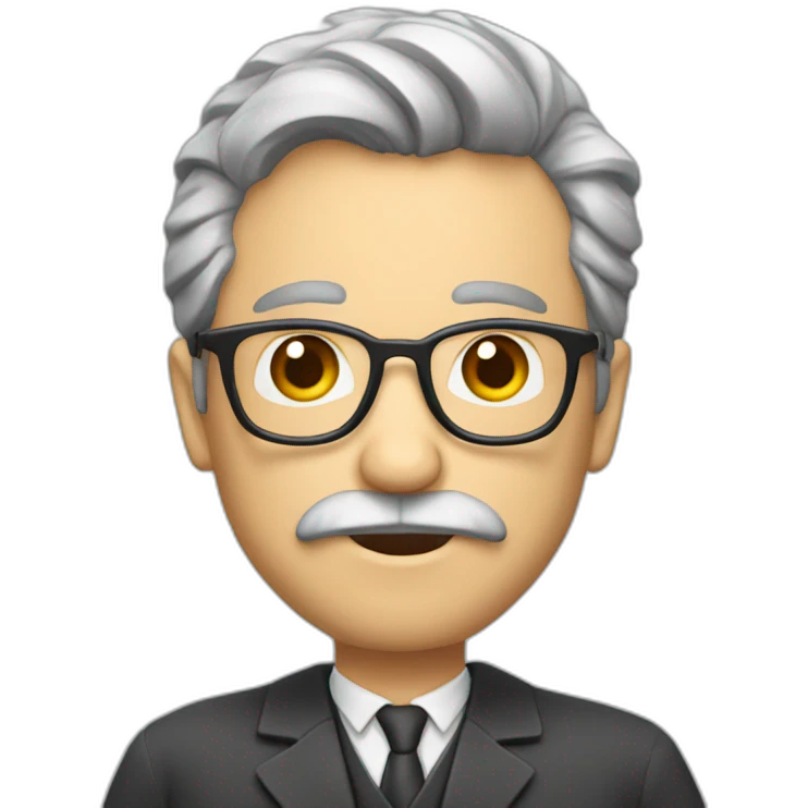 profesor con barba calvo emoji