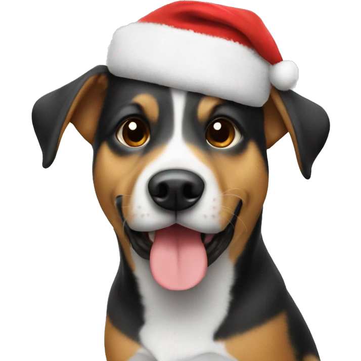 dog with santa hat  emoji