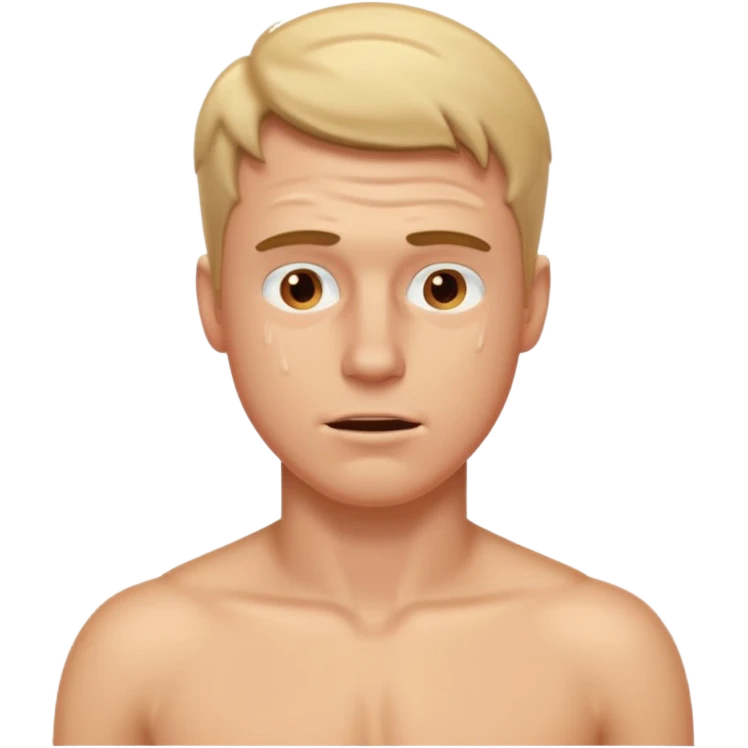 White guy masturbating emoji