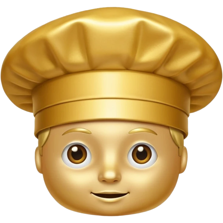 a golden chef hat without the person emoji