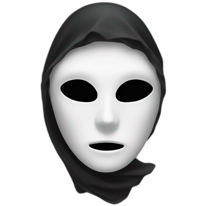 Ghost mask and black headscarf emoji