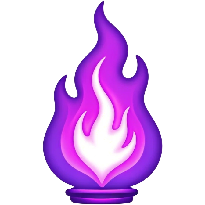 outline violet neon flame emoji