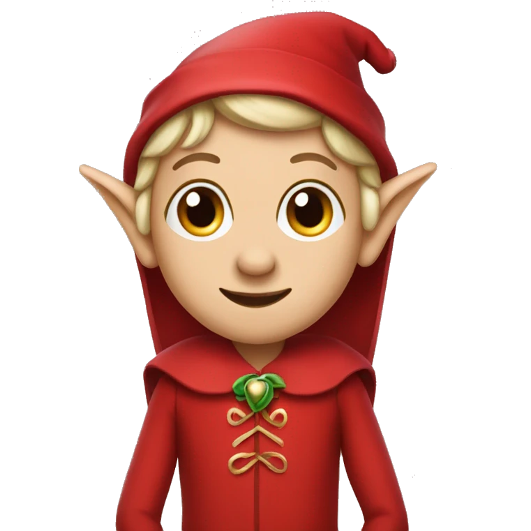Elf dressed in red  emoji