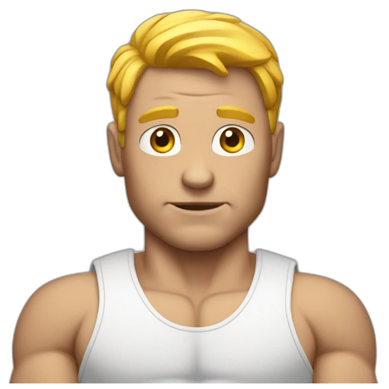 white man with muscles emoji