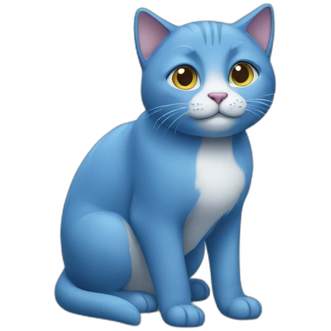 blue cat emoji