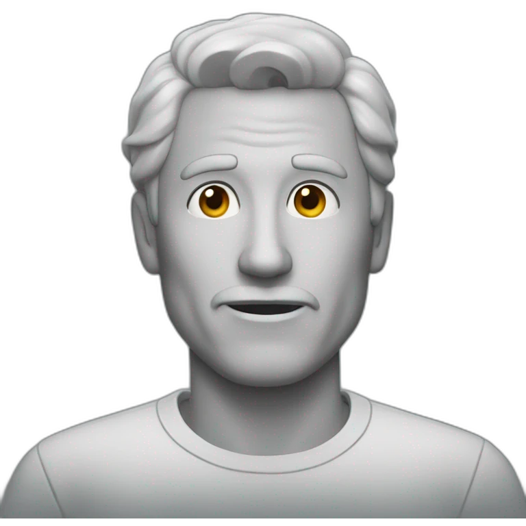 The man is looking for emoji