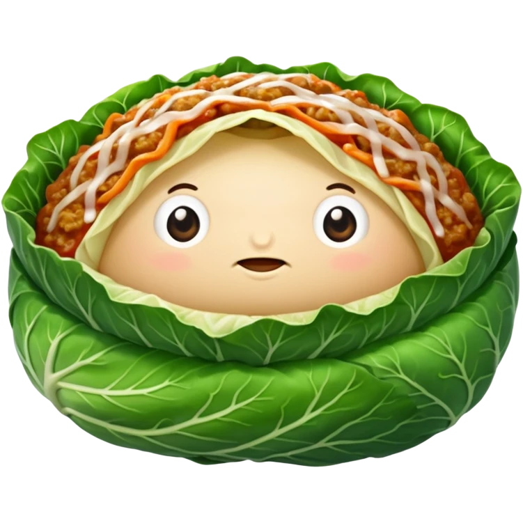 Simple cabbage roll emoji