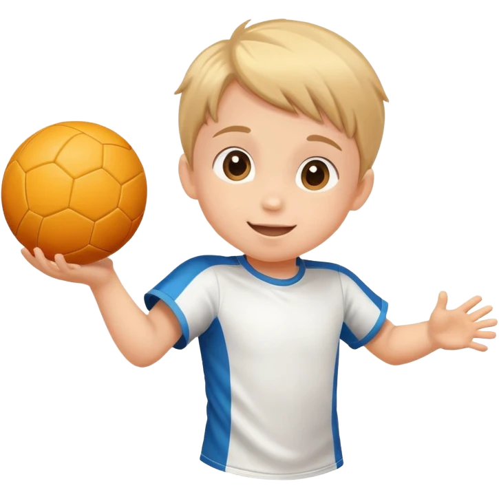 child catching a ball, cheerful and focused, with motion lines to show action emoji