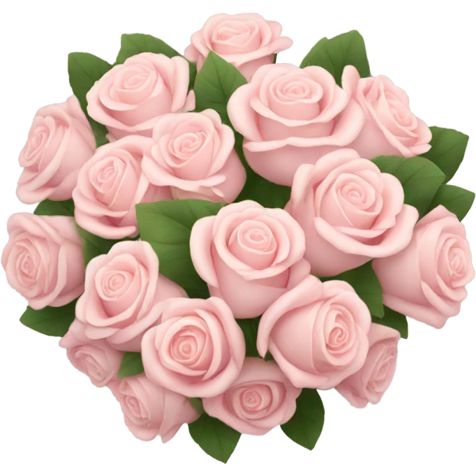A huge pale pink rose bouquet  emoji