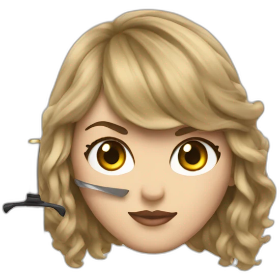 taylor swift with a blade emoji