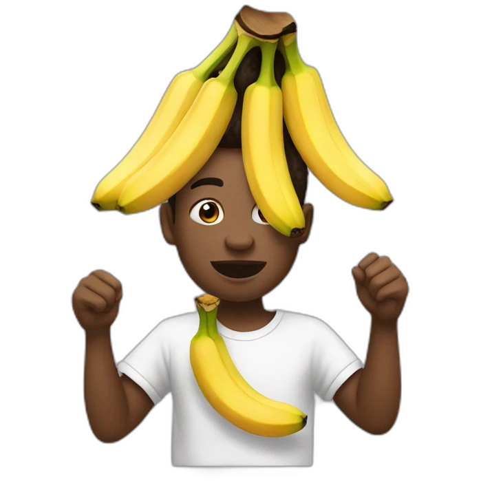 Africain qui mange banane emoji