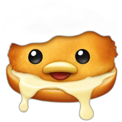 Poulet pané avec mayonnaise emoji