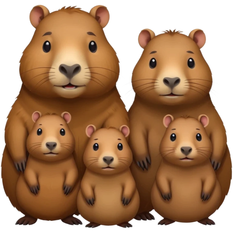 Capybara family emoji