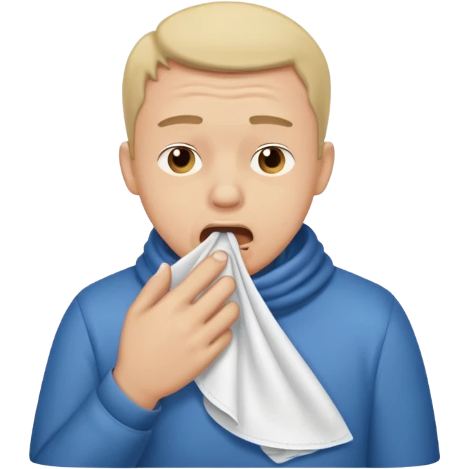 чоловічок який кашляє у хустинку emoji