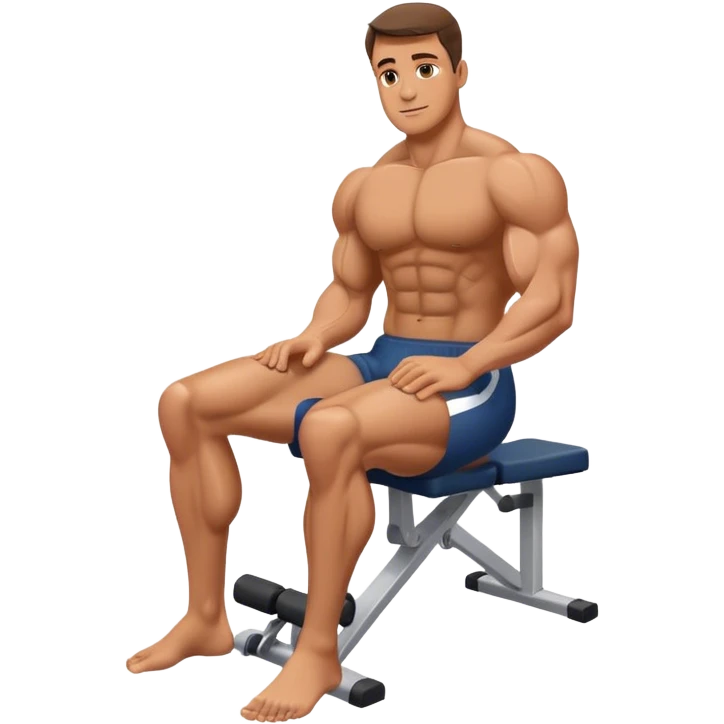 guy doing seated leg-extension emoji