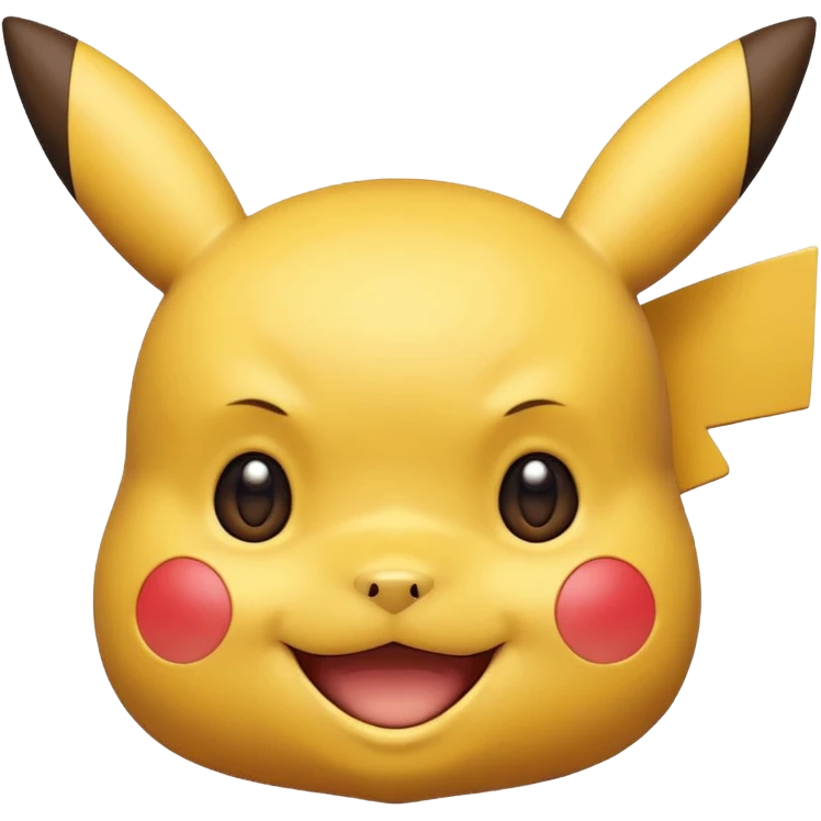 Pikachu version ios avec que la tête  emoji