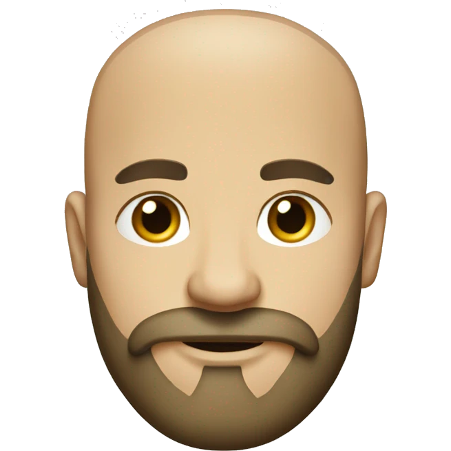 bald head, bearded guy wearing kilt emoji