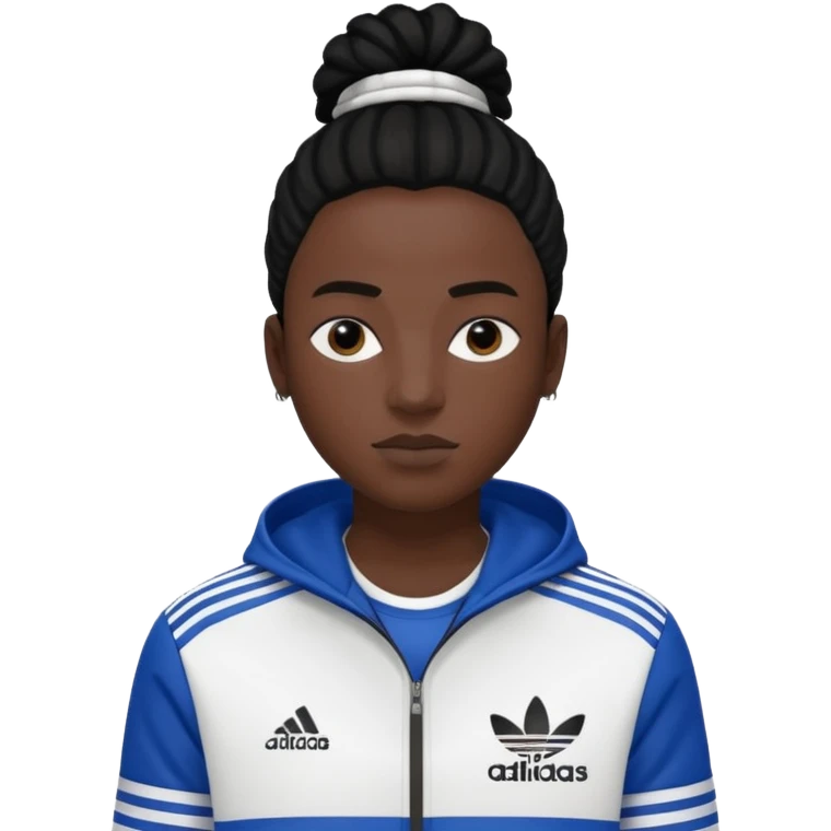 Adidas white stripes black human emoji