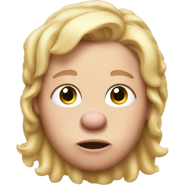 greasy pig with blonde hair emoji