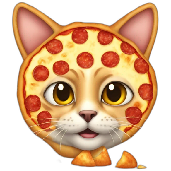 Pizza cara de gato emoji