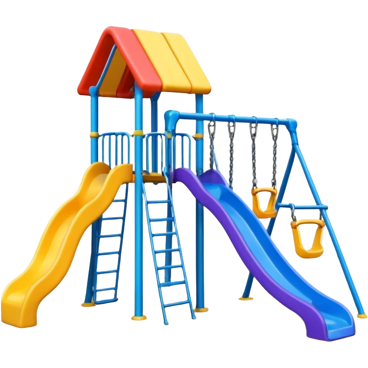 playground with swings and slide emoji