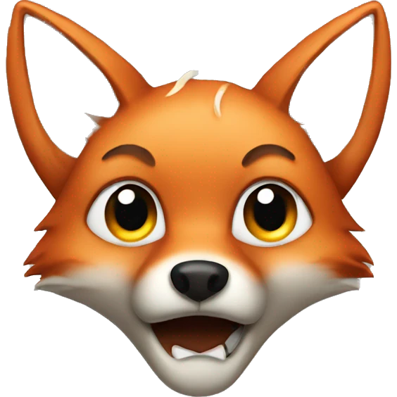 crying fox head emoji
