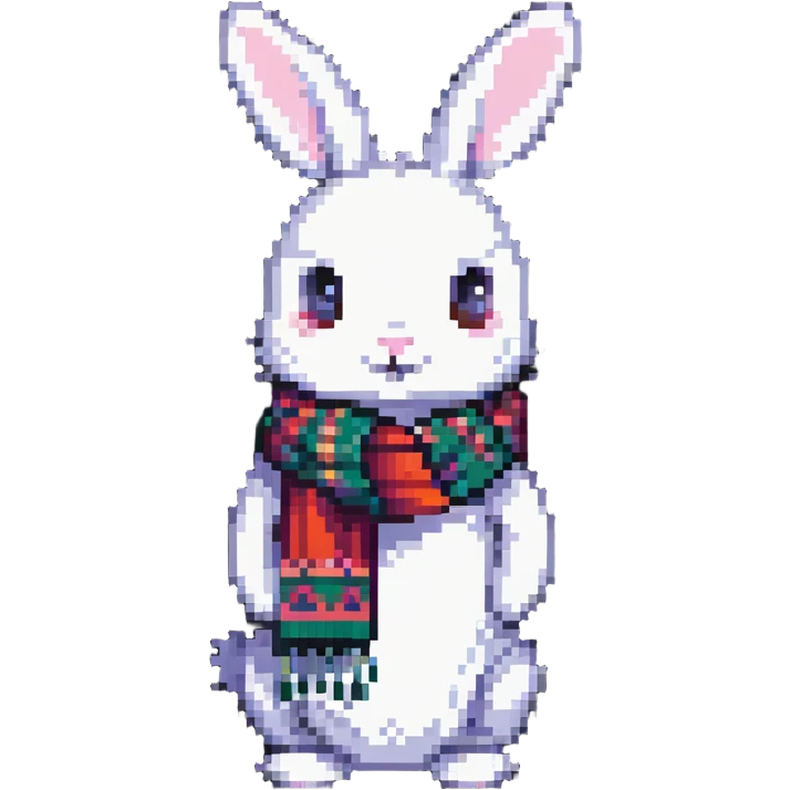 Bunny with a scarf emoji