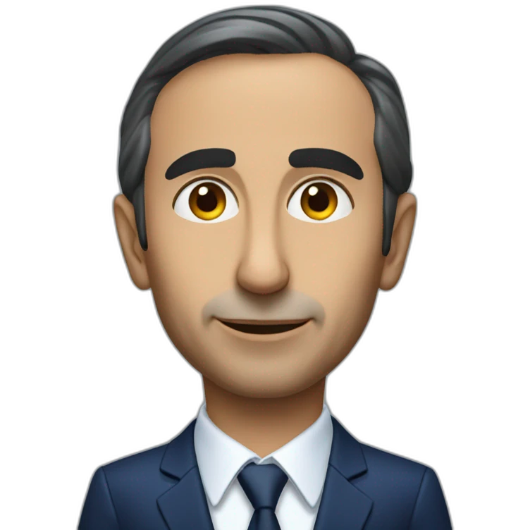 Eric zemmour with dark blue suit emoji