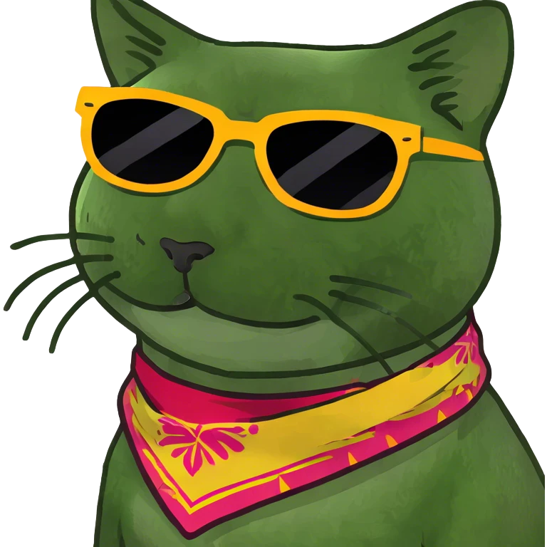 Cat with sunglasses emoji