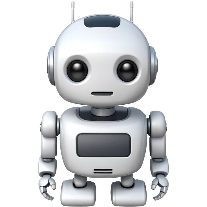 robot old cartoon simple toy white innocent round adorable emoji