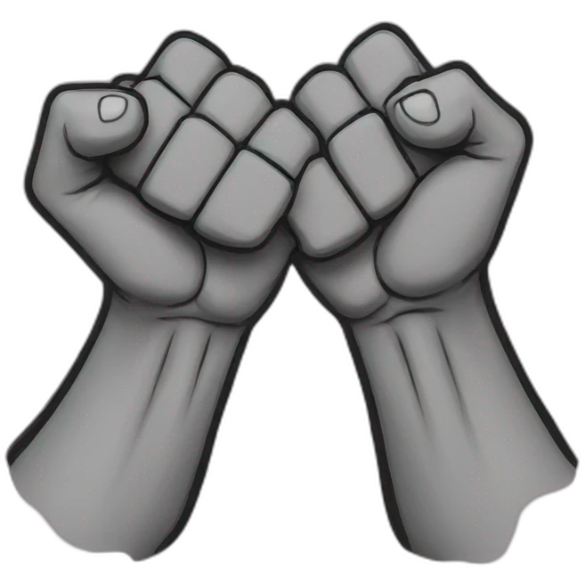 two hands fist pump emoji